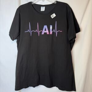 AI Pulse Novelty T-Shirt Black Size XXL NWT